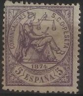 España: Año. 1874 - (Alegoría De La Justicia) - Unused Stamps