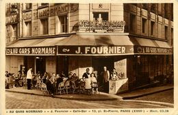 Paris * 18 ème * Devanture Café Bar " Au Gars Normand " J.FOURNIER Propriétaire * 13 Place St Pierre - Paris (18)
