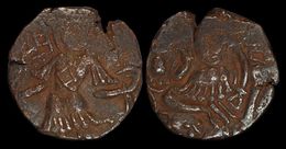 Alchon Huns Hephtalite Toramana II AE Stater - Indische Münzen