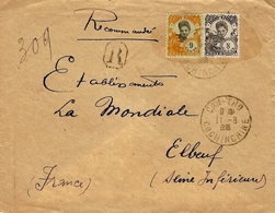 1926- Enveloppe RECC. De CAN-THO    Pour La France Affr. à 17 Cents - Covers & Documents