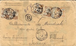 1924- Enveloppe RECC. De MYTHO  Pour La France Affr. à 11 Cents - Petites Valeurs Dont 6 Cents / 40 Cents - Lettres & Documents