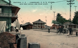 Cristobal C.Z. (Panama) Commissary, Station, New Post Office And Palm Alley 1910 - Panama