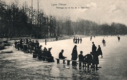 Lyon - Parc De La Tête D'Or Patinage Sur Le Lac En 1905 - Edition P. Martel - Lyon 6