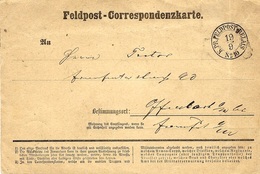 19-9-70 - Feldpost-Corresponenzkarte  K PR FELDPOST RELAIS / N°10 De PONT A MOUSSON - War 1870
