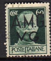 VENEZIA GIULIA 1945 - 1947 TRIESTE AMGVG AMG VG POSTA ORDINARIA IMPERIALE CENT. 60c USATO USED OBLITERE' - Usados