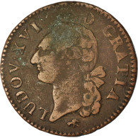 Monnaie, France, Louis XVI, Sol Ou Sou, Sol, 1784, Lyon, TB, Cuivre - 1774-1791 Louis XVI