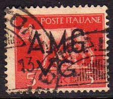 VENEZIA GIULIA 1945 - 1947 TRIESTE AMGVG AMG VG POSTA ORDINARIA LIRE 5 USATO USED OBLITERE' - Oblitérés