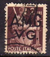 VENEZIA GIULIA 1945 - 1947 TRIESTE AMGVG AMG VG POSTA ORDINARIA LIRE 2 USATO USED OBLITERE' - Oblitérés