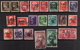 VENEZIA GIULIA 1945 1947 TRIESTE AMGVG AMG VG AMMINISTRAZIONE ANGLO AMERICANA SERIE COMPLETA COMPLETE SET USATA USED - Oblitérés