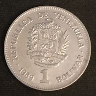 VENEZUELA - 1 BOLIVAR 1989 - KM 52a - Petites Armoiries - Venezuela