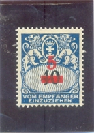 1933 DANTZIG Y & T N° 345 ( * ) Timbre Surchargé - Taxe