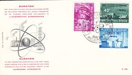 B01-173 BELG.1961 1195 1197 FDC   EUROTOM Bruxelles Brussel 2.25€ - 1961-1970