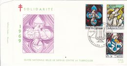 B01-173 BELG.1969 1519 à 1522 FDC 287 288 Solidarité Solidariteit  3.95€ - 1961-1970