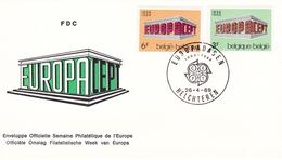 B01-173 BELG.1969 1489 à 1490 FDC Europa Cept  Helchteren 2.95€ - 1961-1970