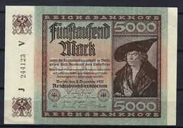 ALLEMAGNE 1923:  Billet De 5'000 Mark De La Reichsbank, Bon état - 5000 Mark