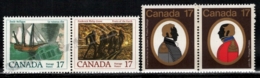 Canada 1979 Yvert 704-07, Famous People. Art. Paintings. Salaberry & By Silhouettes - Pairs - MNH - Ongebruikt