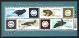 Canada 2007 Yvert BF 97, Fauna. Endangered Species. Whale, Frog, Sturgeon & Turtle - Miniature Sheet - MNH - Ongebruikt