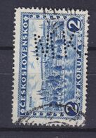 Czechoslovakia Perfin Perfore Lochung 'M.K.' 1926 Mi. 253 2 Kc Prag (2 Scans) - Variedades Y Curiosidades