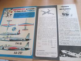 SPI720 Issu De Spirou Des 70"'s MISTER KIT Présente : DOUBLE PAGE A4 / LE FOUGA MAGISTER - Avions