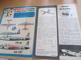 SPI720 Issu De Spirou Des 70"'s MISTER KIT Présente : DOUBLE PAGE A4 / LE FOUGA MAGISTER - Aerei