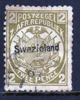 Swaziland 1889 Single 2d Transvaal Stamp With Overprint In Fine Used Condition. - Swaziland (...-1967)