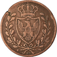 Monnaie, États Italiens, SARDINIA, Carlo Felice, 5 Centesimi, 1826, Genoa, TB+ - Italian Piedmont-Sardinia-Savoie