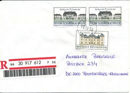 Sweden Registered Cover Sent To Denmark Nässjö 18-9-1996 - Cartas & Documentos
