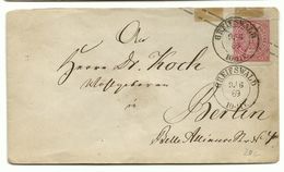 NDP DKS Greifswald Auf GA 1 SGr 9.6.1869 Nach Berlin - Postal  Stationery