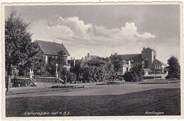 Harlingen Stationsplein Met H.B.S. M4695 - Harlingen