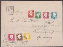 1912. King Frederik VIII. Complete Set Of 7 On Cover From REYKJAVIK 8.V.12. To Frankf... (Michel 69-75) - JF365075 - Briefe U. Dokumente