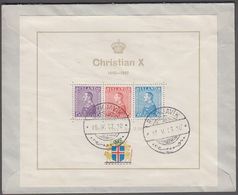 1937. Silver Jubilee Block Only 55.000 Issued. REYKJAVIK 15. V. 37. FDC Rare. (Michel 190-192 Bl. 1) - JF365076 - Covers & Documents