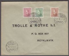 1937. Silver Jubilee Of Christian X. Set Of 3 On FDC REYKJAVIK 15. V. 37. Very Rare F... (Michel 187-189) - JF365077 - Briefe U. Dokumente