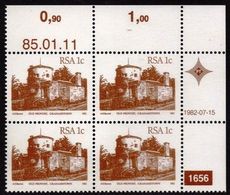 South Africa - 1982 Architecture Definitive 1c Control Block 85.01.11 (**) # SG 511a , Mi 601Ia - Blocks & Sheetlets