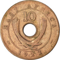 Monnaie, EAST AFRICA, George V, 10 Cents, 1922, TB+, Bronze, KM:19 - Africa Oriental Y Protectorado De Uganda