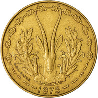 Monnaie, West African States, 10 Francs, 1975, TTB, Aluminum-Nickel-Bronze - Elfenbeinküste