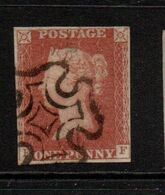 GB Victoria Penny Red Imperf  ; 4 Tight Margin; Maltese Cross ; - Gebraucht