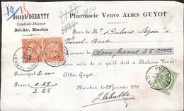 Quittance Joseph Debatty Marchin - Pharmacie Veuve Albin Guyot Timbres 1896 - 1900 – 1949