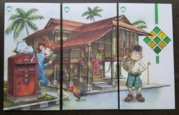 Malaysia Gempak Starz 2019 Animation Postbox Raya Kadokawa Angpao Mailbox Cat House Rooster (money Packet) - New Year