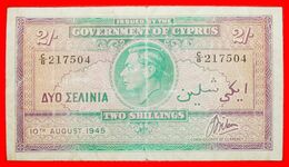 ~ GREAT BRITAIN (1939-1947): CYPRUS ★ 2 SHILLINGS 1945 UNCOMMON! LOW START ★ NO RESERVE! - Zypern