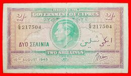 ~ GREAT BRITAIN (1939-1947): CYPRUS ★ 2 SHILLINGS 1945 UNCOMMON! LOW START ★ NO RESERVE! - Cyprus