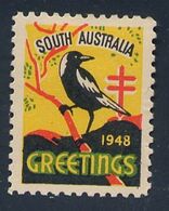 SOUTH AUSTRALIA - CINDERELLA - VIGNETTA - GREETINGS 1948 - Cinderelas