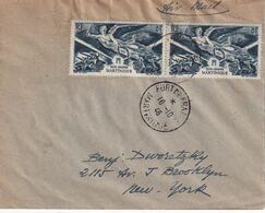 MARTINIQUE 1946 PLI AERIEN  DE FORT DE FRANCE POUR NEW YORK - Covers & Documents