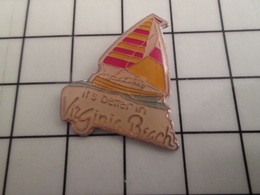 1018A Pin's Pins / Beau Et Rare / THEME : SPORTS / VOILE VOILIER IT'S BETTER IN VIRGINIA BEACH - Voile