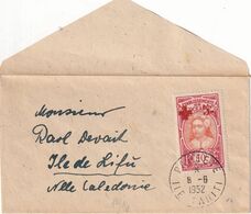 TAHITI 1952 LETTRE DE PAPEETE - Briefe U. Dokumente
