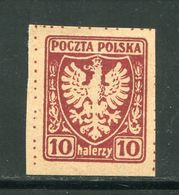 POLOGNE- Y&T N°140- Neuf Avec Charnière * - Unused Stamps