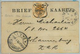 BK0279 - SOUTH AFRICA Orange Free State - POSTAL HISTORY - POSTCARD From WINBURG - État Libre D'Orange (1868-1909)