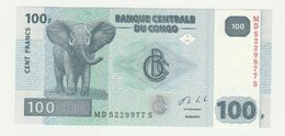 Banknote Banque Centrale Du Congo 100 Francs 2013 UNC Olifant-elephant - Democratic Republic Of The Congo & Zaire