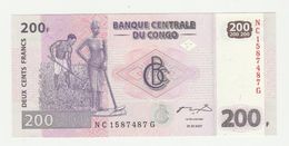 Banknote Banque Centrale Du Congo 200 Francs 2007 UNC - República Democrática Del Congo & Zaire