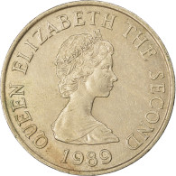 Delcampe - Monnaie, Jersey, Elizabeth II, 10 Pence, 1989, TTB, Copper-nickel, KM:57.1 - Jersey