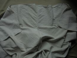 Ancien - Drap Toile De Coton 2 Pans Réunis Années 40 - Sabanas/Cubrecamas